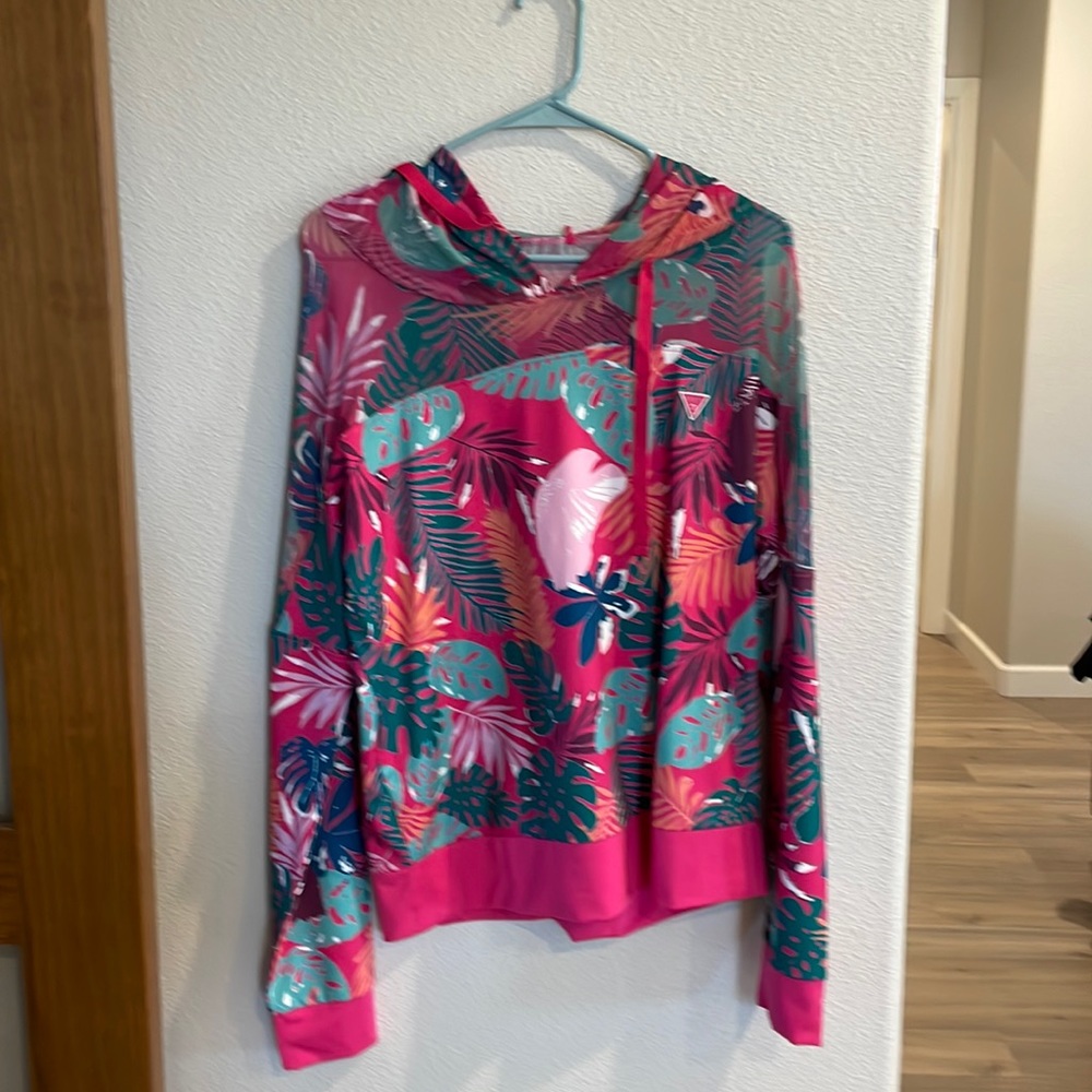 Guess summer weight tropical look hoody